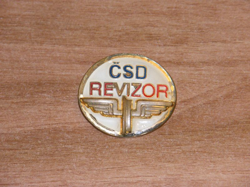 Odznak s nápisom ČSD REVIZOR