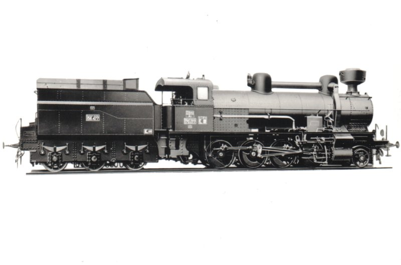  Parný rušeň 170.177 KKStB, neskôr 434.081 ČSD. Pohľad zprava. Anon., 1914. 147 x 90. Pohľadnica Pressfoto Praha. 