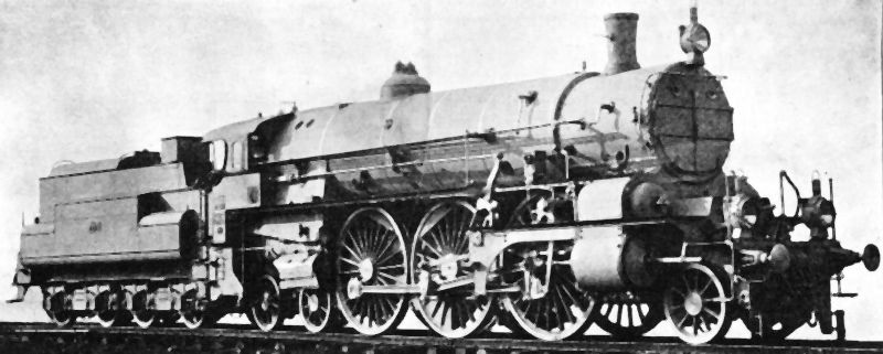  Parný rušeň 210.?? KKStB. Pohľad zprava zpredu. Foto: Anon., cca 1910. Repro: K. Vaculovič. 169 x 70 